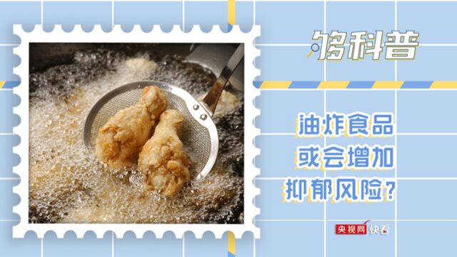 【够科普】长期食用油炸食品或会增加抑郁风险