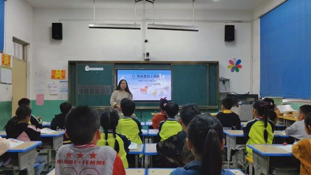 汝州市寄料镇雷湾小学王亚芬,授课一年级《雪地里的小画家》