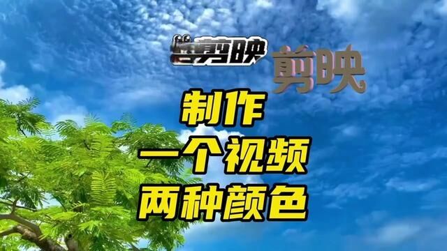 一个视频两种颜色是怎么制作的?用剪映,我来演示两种制作方法 #视频剪辑教程 #剪辑教程 #手机剪辑教学 #教你制作技巧