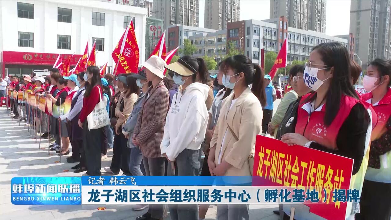 龙子湖区社会组织服务中心(孵化基地)揭牌