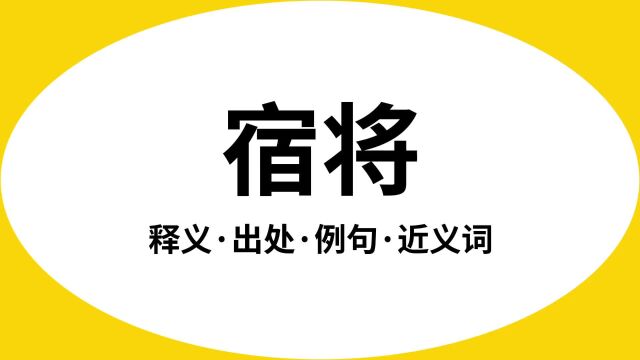 “宿将”是什么意思?