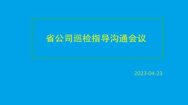 20230423省公司巡检沟通指导会议1