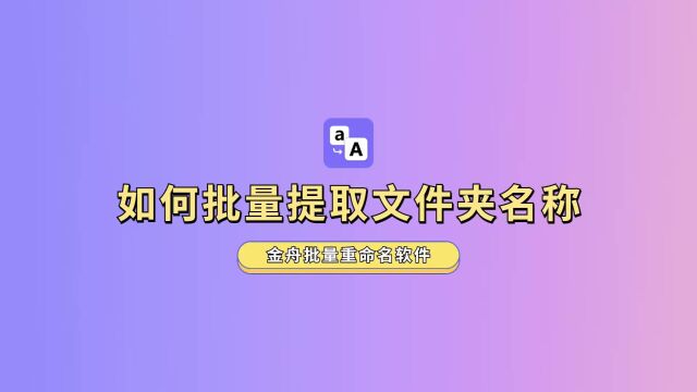 【打工人必备】如何批量提取文件夹名称?