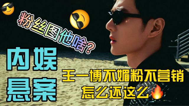 内娱悬案!王一博不“媚”粉不营销,粉丝怎么还这么多?