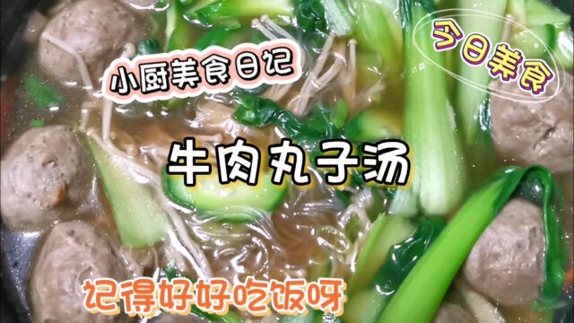 小厨美食日记/牛肉丸子汤