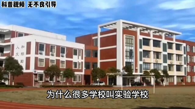 为什么很多学校叫实验学校