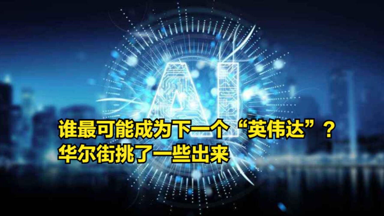 最有可能成为下一个“英伟达”的公司是哪家?华尔街挑了一些出来