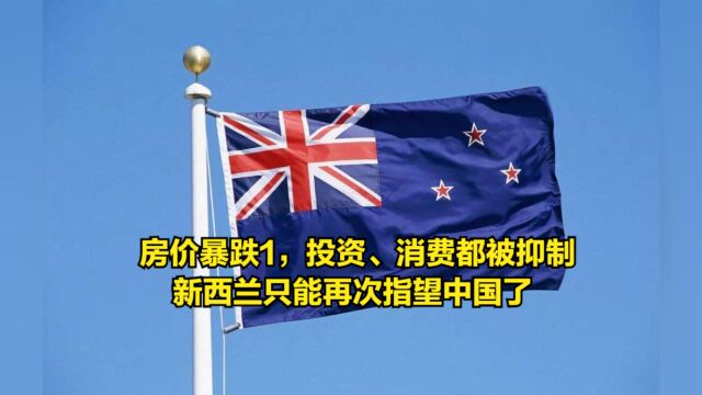 房价暴跌18%,投资、消费都被抑制,新西兰只能再次指望中国了