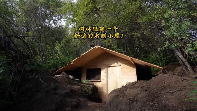 树林里建一个舒适的木制小屋2