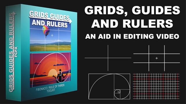 FCPX插件15种网格辅助线标尺黄金分割线预设 Grids Guides And Rulers