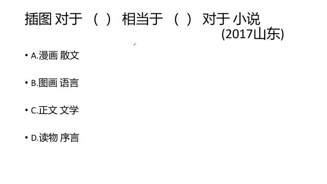 (类比推理)类比推理这么容易?一分钟学类比推理(401)