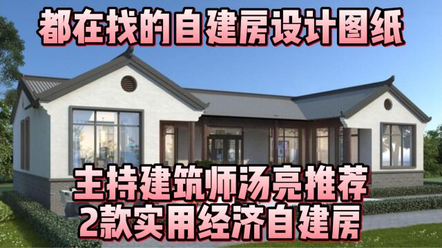 都在找的自建房设计图纸,主持建筑师汤亮推荐:2款实用经济自建房