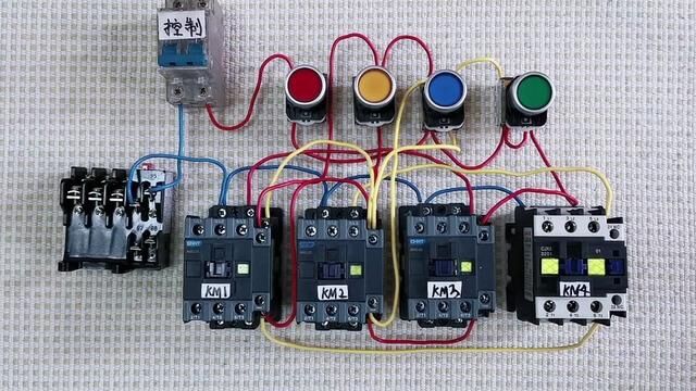 三速电动机控制线路接线方法三 #零基础学电工 #电气控制 #电工知识