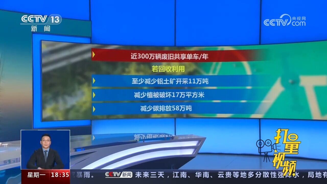 我国每年产生近300万辆废旧共享单车