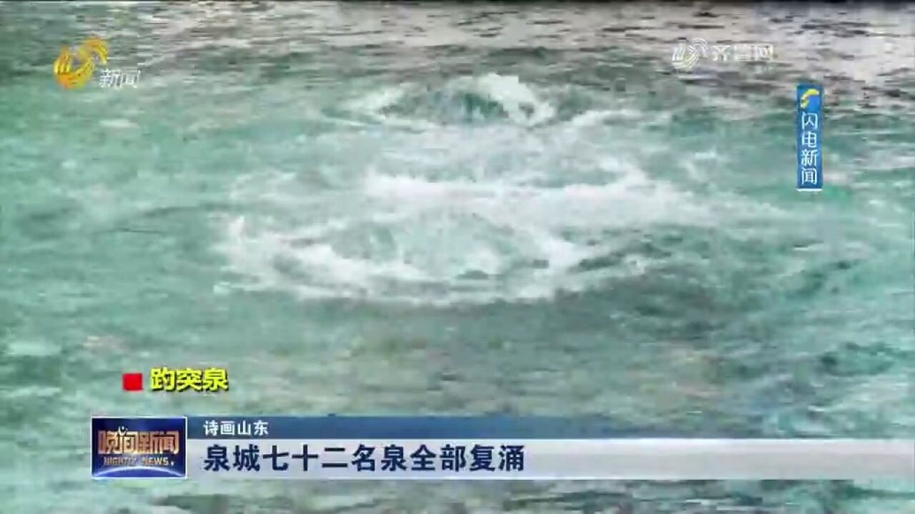 济南泉城七十二名泉全部复涌,跟随镜头感受“千泉竞涌”的美景