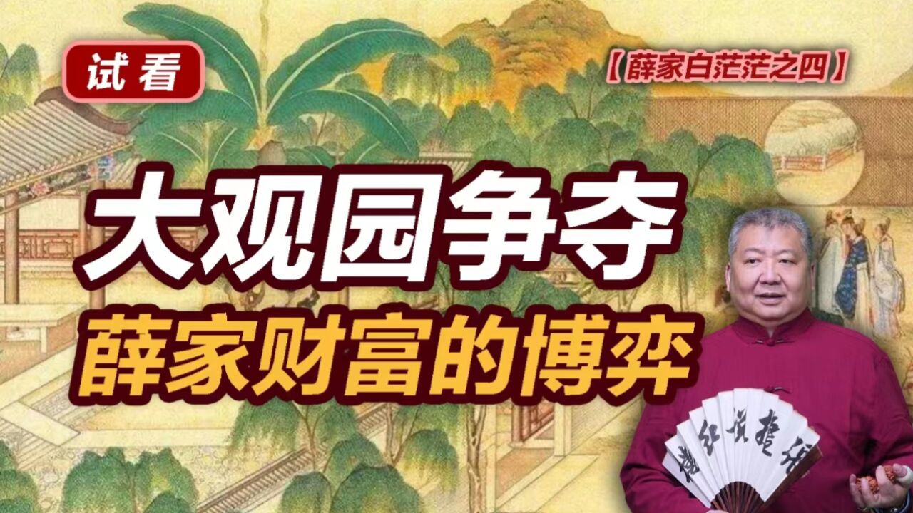 【薛家白茫茫之四—试看】大观园争夺薛家财富的博弈