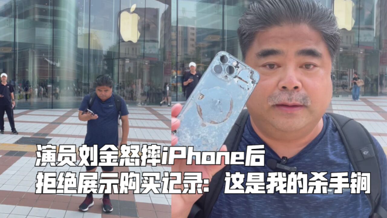 演员刘金怒摔iPhone后,拒绝展示购买记录:这是我的杀手锏