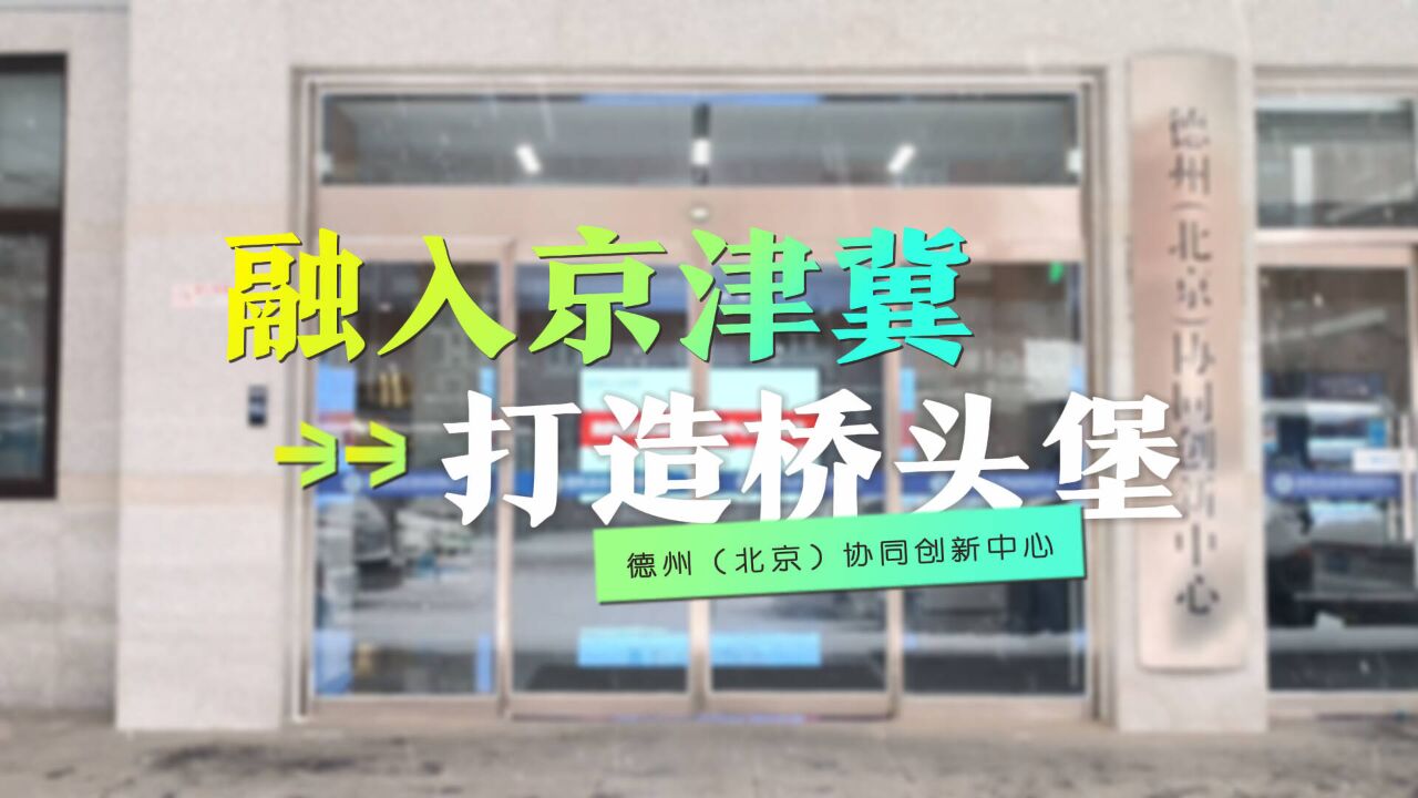 “飞地”引才 打造德州对接京津冀人才资源的桥头堡