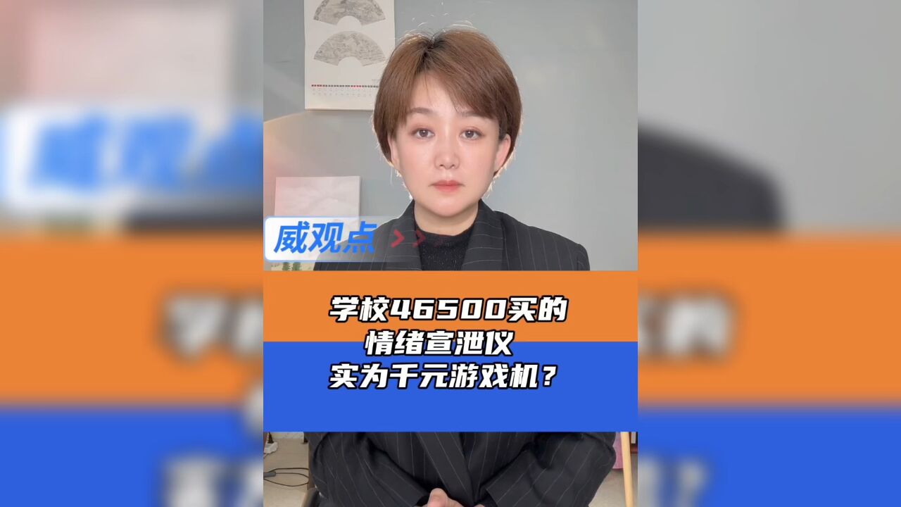 学校被指花46500元采购的“情绪宣泄仪”实为千元任天堂游戏机