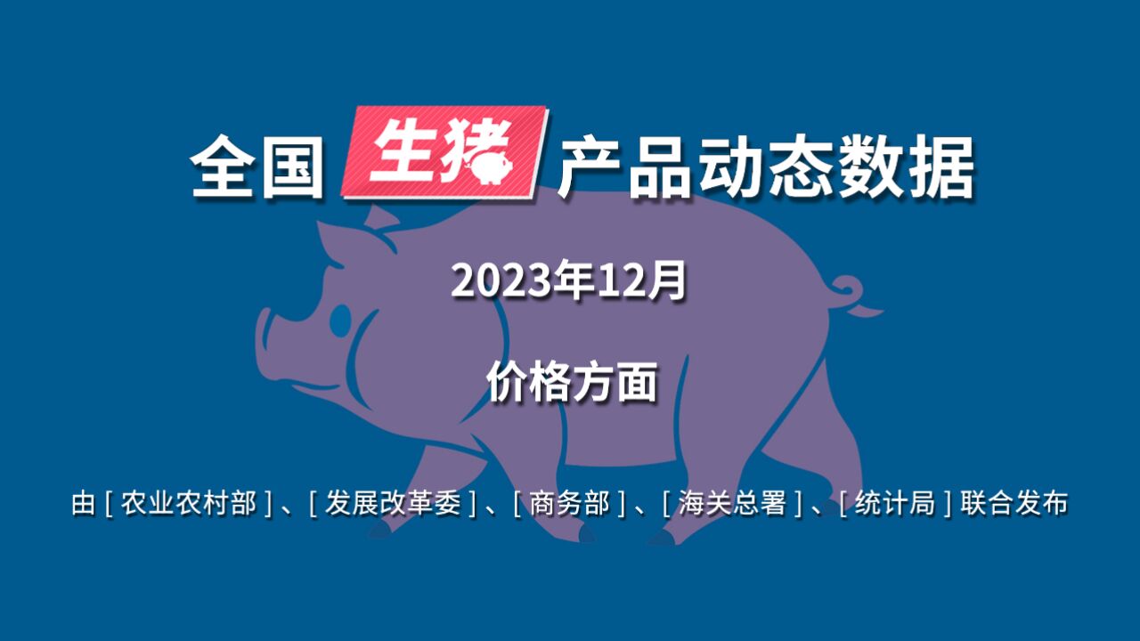 12月份生猪价格整体继续下降