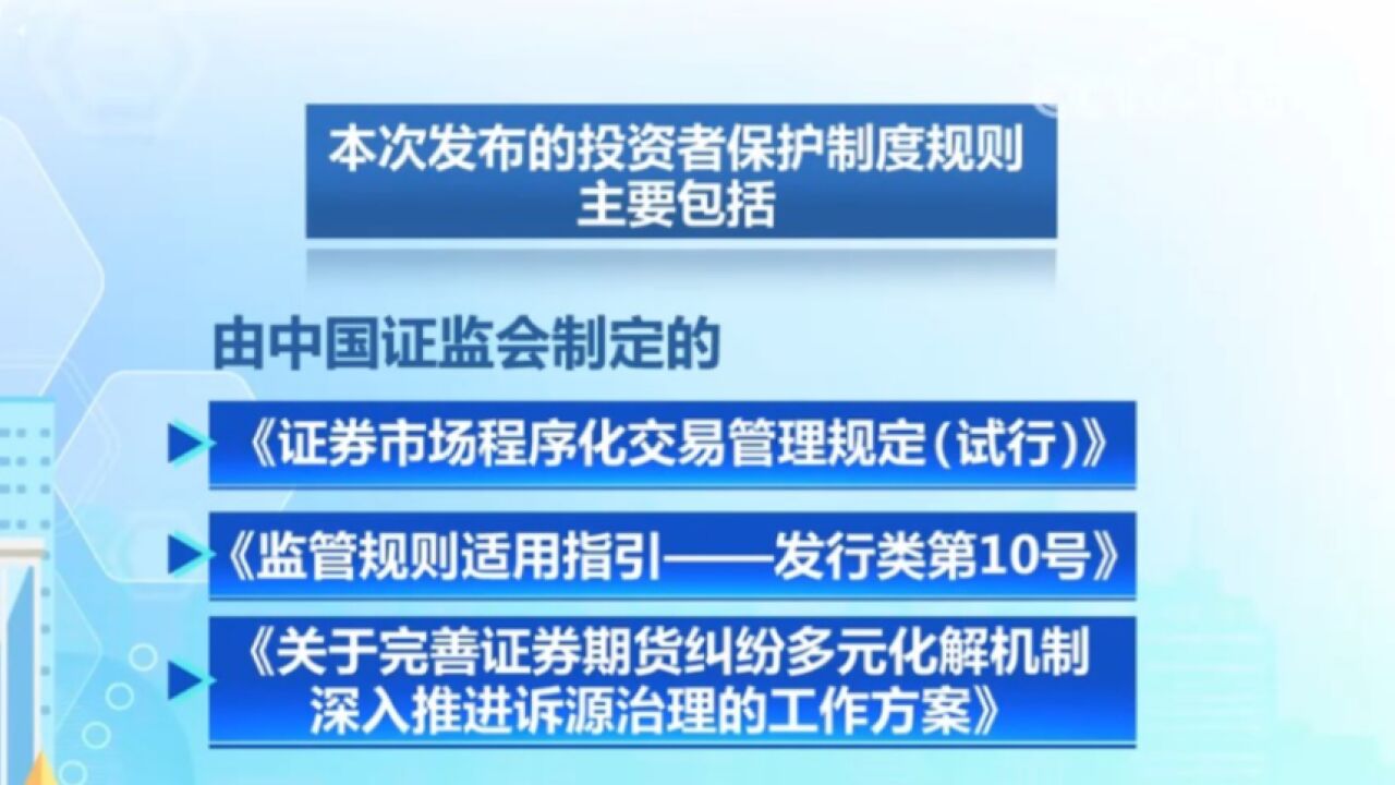 5月15日中国证监会,集中发布10部最新投资者保护制度规则