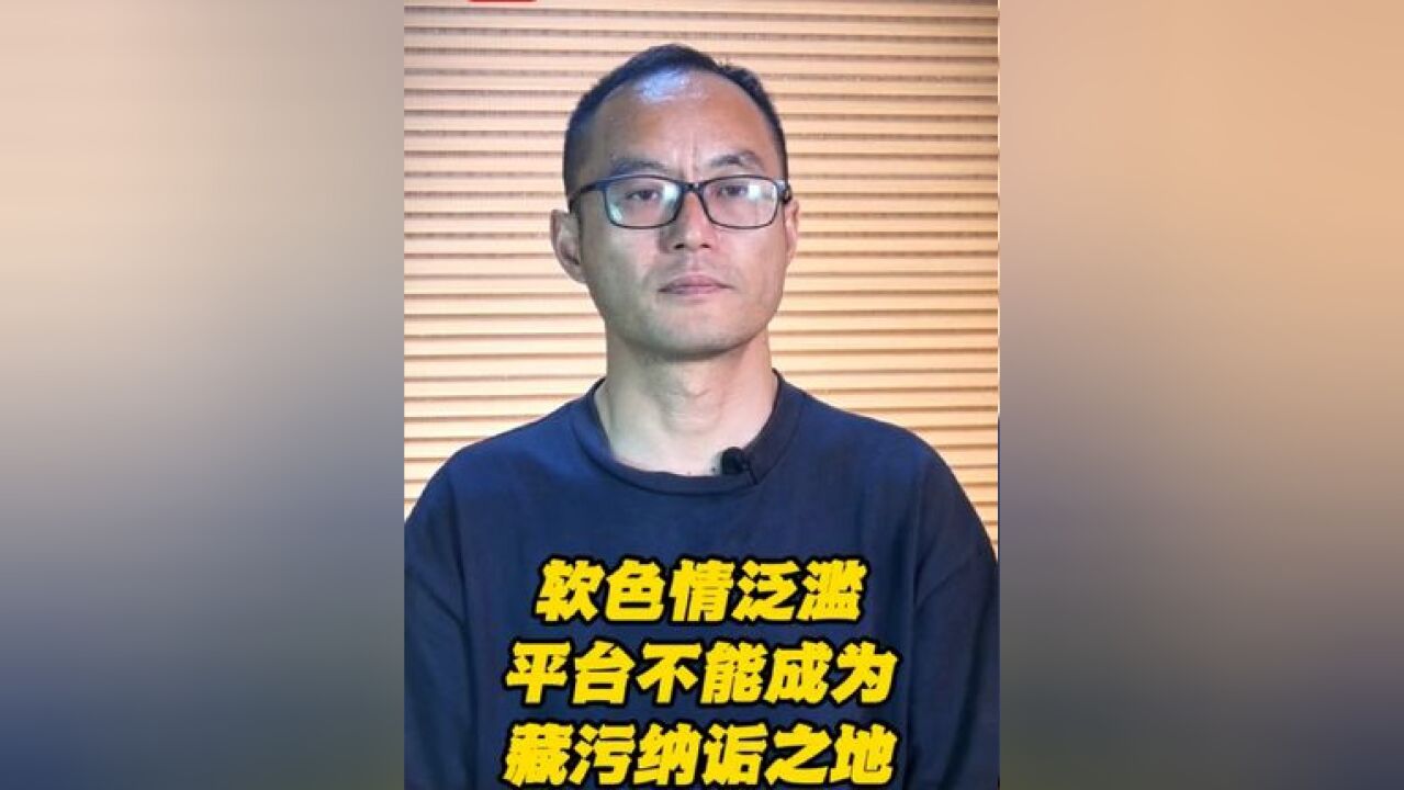 软色情泛滥,平台不能成为藏污纳垢之地