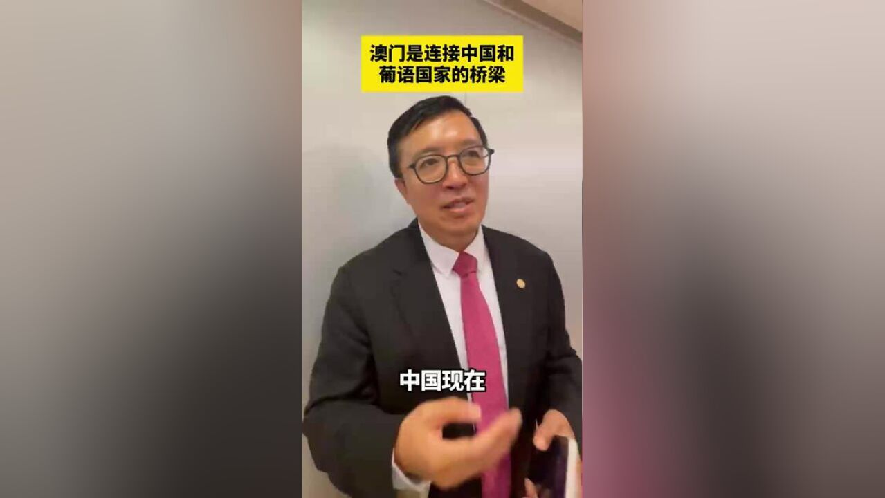 澳门中华总商会理事长:澳门是连接中国和葡语国家的桥梁2024年G20峰会将在巴西召开