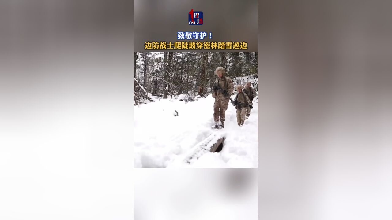 致敬守护 !边防战士爬陡坡穿密林踏雪巡边