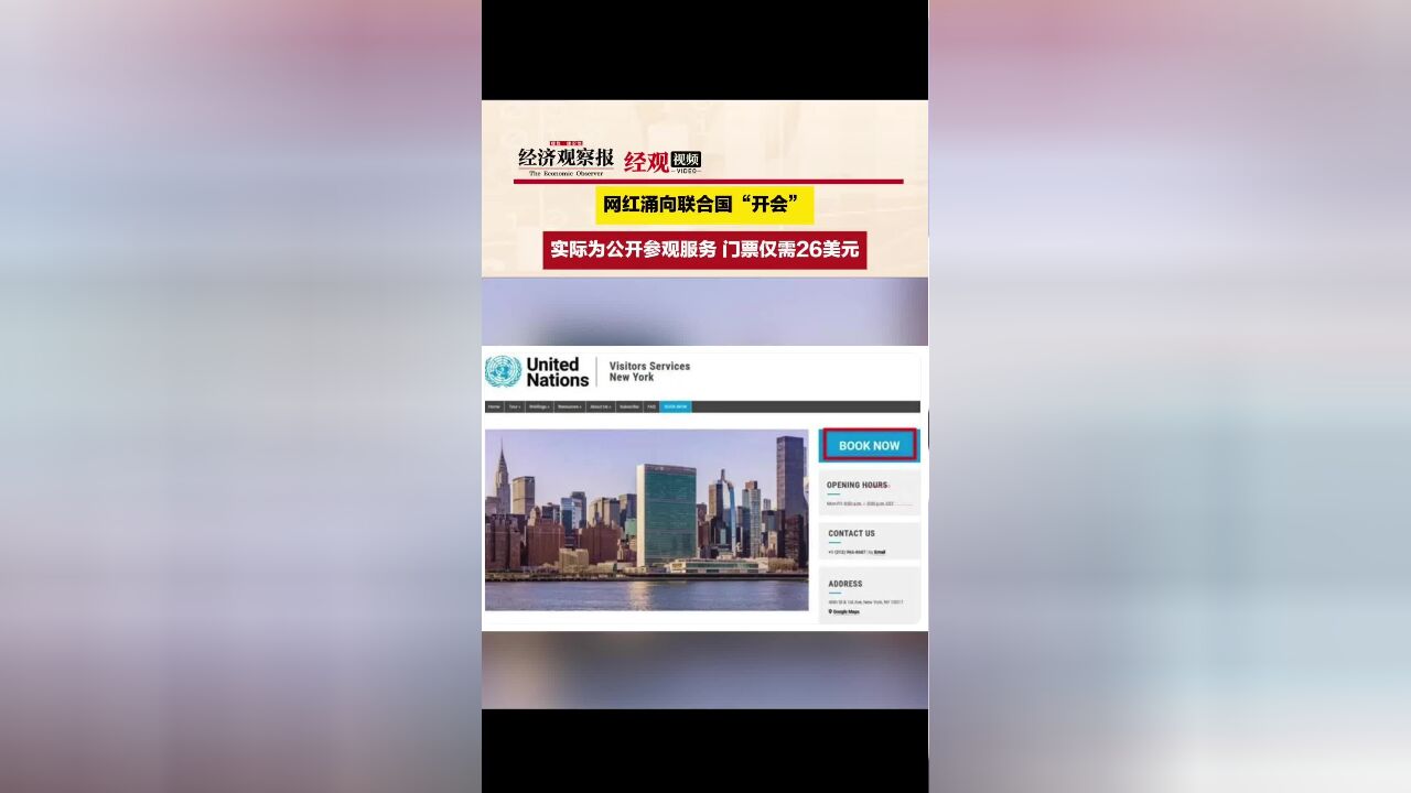 网红涌向联合国“开会” 实际为公开参观服务 门票仅需26美元