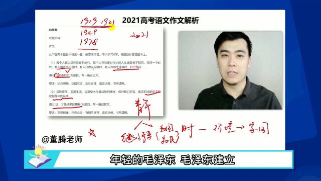 董腾老师:2021高考语文北京卷作文解析