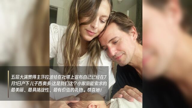 恭喜升级!全满贯得主莎拉波娃宣布 与未婚夫迎来了他们的第一个孩子