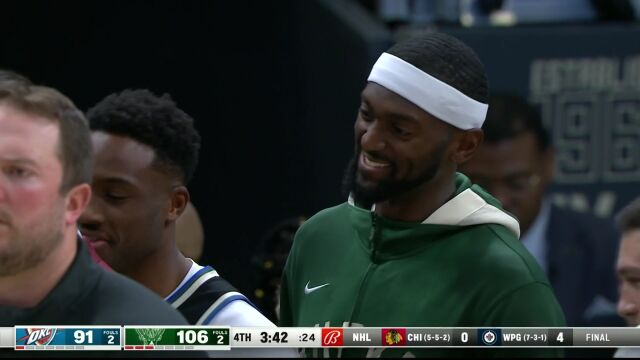 NBA常规赛：雷霆vs雄鹿第4节中文解说回放