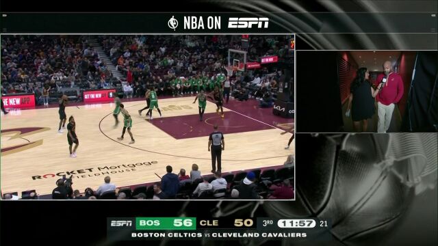 NBA常规赛：凯尔特人vs骑士 第3节英文解说回放