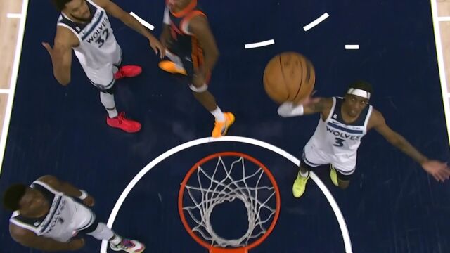 NBA常规赛：尼克斯vs森林狼第4节中文解说回放
