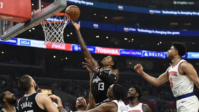 乔治vs尼克斯集锦 22+8+8闪转腾挪极致脚步