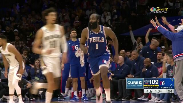 敢放空哈登是没想到的！登哥三分手起刀落杀死比赛