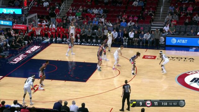 NBA常规赛：爵士vs火箭第1节英文原声回放