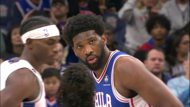 NBA常规赛：活塞vs费城第1节 英文解说回放