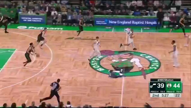 NBA常规赛：爵士vs凯尔特人英文原声全场回放