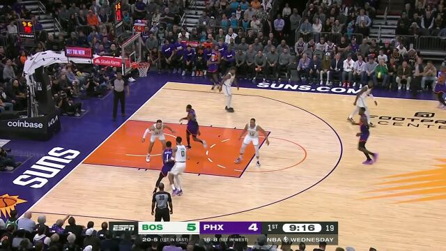 凯尔特人vs太阳第1节英文原声回放