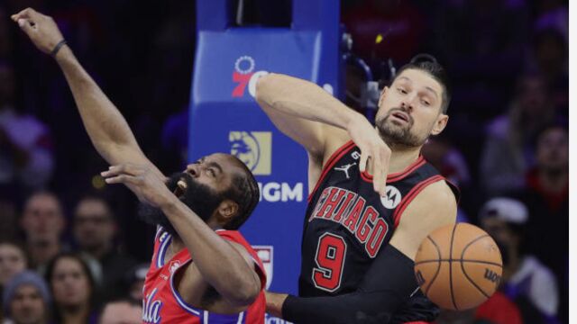 公牛126-112费城 哈登手感低迷拉文狂砍41分