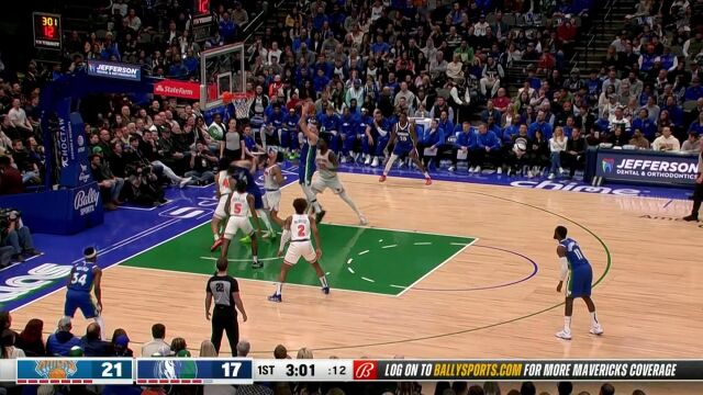 传球妙笔生花！东契奇脑后长眼不看人回传助飞布洛克三分飙射