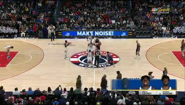 NBA常规赛：勇士vs奇才 英文解说全场回放