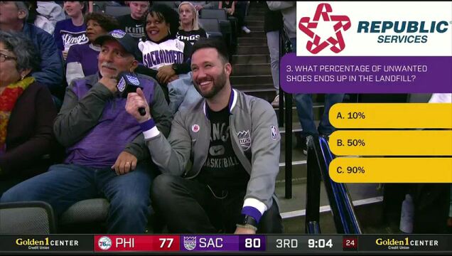 NBA常规赛：费城vs国王第3节英文原声回放