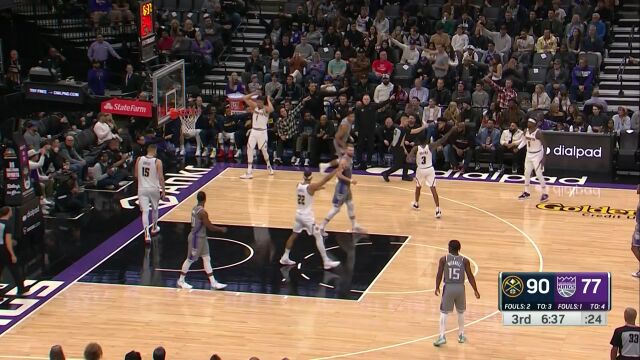 NBA常规赛：掘金vs国王英文原声全场回放