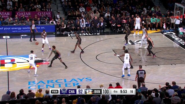 NBA常规赛：黄蜂vs篮网第4节中文解说回放