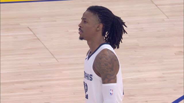NBA常规赛：灰熊vs勇士第1节英文原声回放