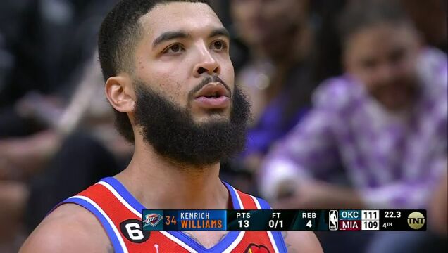 NBA常规赛：雷霆vs热火第4节英文原声回放
