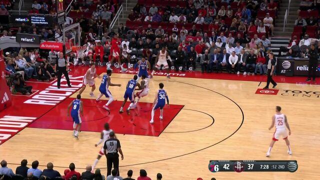 费城vs火箭第2节英文原声回放