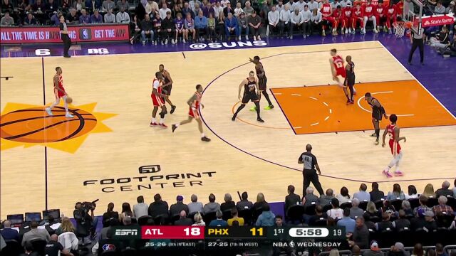  NBA常规赛：老鹰vs太阳第1节中文解说回放